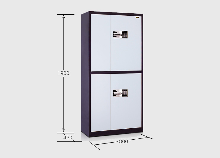 通雙節(jié)保密文件柜，鋼制文件柜